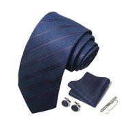 DUMRALBQE Cravatte Set di gemelli con sciarpa e fazzoletto da taschino lavoro formale for cravatta uomo per l'uso Quotidiano(5)