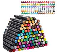 DUMRALBQE Pennarelli Pennarelli for schizzi con punte doppie Disegno Sketching Art School per Disegnare Graffiti(80 colors)