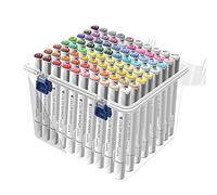 DUMRALBQE Pennarelli Set di pennarelli Pennello a doppia punta Disegna schizzo Illustra per Disegnare Graffiti(Universal 80 colors)