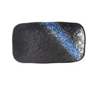 DUMRALBQE Piatti da Portata Occidentali Piatto Rettangolare In Ceramica Da Cucina Piano Ristorante per Ristoranti e Famiglie(Blue Ice)