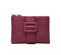 DUMRALBQE Porta Carte Portacarte da donna Portamonete con zip corta Multicard da Usare per Tutti(Rouge)