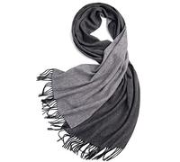 DUMRALBQE Sciarpa da Donna Acqua Ripple solido colore fronte-retro a prova di freddo inverno sciarpa modo delle signore Bib Scialle per L'uso Quotidiano(Charcoal gray)