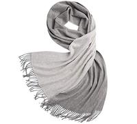DUMRALBQE Sciarpa da Donna Acqua Ripple solido colore fronte-retro a prova di freddo inverno sciarpa modo delle signore Bib Scialle per L'uso Quotidiano(Medium gray)