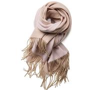 DUMRALBQE Sciarpa da Donna Signore su due lati sciarpa L'autunno e l'inverno Color Matching for aumentare scialle Caldo Bib duplice uso per L'uso Quotidiano(Camel and pink)