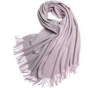 DUMRALBQE Sciarpa da Donna Signore su due lati sciarpa L'autunno e l'inverno Color Matching for aumentare scialle Caldo Bib duplice uso per L'uso Quotidiano(Pink and gray)