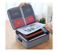 DUNAKE Organizer per Documenti da Viaggio, Portadocumenti a4, Portadocumenti, Organizer per Documenti di Sicurezza per l'home Office, Supporto per Scatola di archiviazione Portatile per Documenti