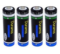 Dunamis - Batterie ricaricabili NiMH AA 1,2 V, 1300 mAh, capacità media, adatte per la maggior parte degli usi standard, tra cui luci solari da giardino