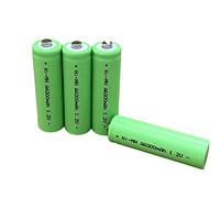 Dunamis Confezione da 8 batterie AA ricaricabili a energia solare, 1,2 V, NiMH AA, 300 mAh, adatte per luci solari da giardino