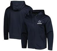 Dunbrooke Apparel NFL Trophy Fullzip con Cappuccio in Pile Tech, Ragazzi, Navy