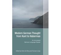 Duncan Large Modern German Thought from Kant to Habermas (Tascabile)