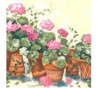 Dundee Deco BD6196 - Carta da parati preincollata, motivo floreale, rosa, marrone, verde, blu terra cotta con bordi in vaso, motivo retrò, 4,57 x 25,4 cm