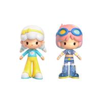 DUNDUN Bambole stile Kawaii con pezzi intercambiabili per creare set alla moda. La bambola Unicorno con Effetto Perlato, la galattica con il Top e i Pantaloni trasparenti e con glitter.