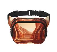 Dune Building - Marsupio multifunzione stampato, unisex, alla moda, per viaggi e sport