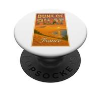 Dune di Pilat Francia Vintage Viaggio Souvenir Art Graphic PopSockets PopGrip Adesivo