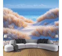 Dune Di Sabbia Carta Da Parati Murale, Carta Da Parati Panoramica in Seta 3D Realismo Scenico, Blu Poster Murale per Soggiorno Camera Da Letto Sala Da Pranzo 400x280cm