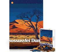 Dune di Sossusvlei, Namibia Paesaggio Arte Adolescenti Puzzle da 1000 pezzi Sfida intelligente Hobby tranquillo Lucchetto fine Regalo per le vacanze (50x75cm)