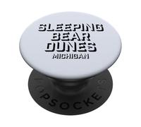 Dune Orso Addormentato Michigan - Orso Addormentato Dunes Blocco PopSockets PopGrip Adesivo