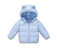 Dune, piumino per bambini, con cappuccio, giacca autunnale, leggera, antivento, trapuntata, con cappuccio, giacca a buffer, con cappuccio, con chiusura a strappo, giacca a vento da 0 a 6 anni, Azzurro