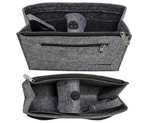 DuneDesign Organizer Borsa 27x10x16cm Organizzatore Feltro Borsa interna Grigio