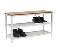 DuneDesign Panca Scarpiera da Ingresso - 80x30x45 Organizer Porta Scarpe con Seduta - Cassapanca Scarpe Salvaspazio - Portascarpe con Panchetta Legno - Poggiascarpe per Corridoio Camera da Letto Bagno