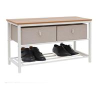 DuneDesign Panca Scarpiera da Ingresso - 80x30x45 Organizer Porta Scarpe con Seduta e Cassetti - Cassapanca Scarpe Salvaspazio - Portascarpe Panchetta Legno - Poggiascarpe Corridoio Camera Letto Bagno