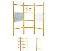 DuneDesign Scala per asciugamani XL, in bambù, 180 x 180 cm, decorazione da parete, in legno, per asciugamani, per camera da letto, bagno, scaletta appendiabiti in legno