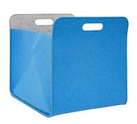 DuneDesign Scatola di Feltro 33x33x38 cm Cesto Borsa per Scaffali Ikea Kallax Blu