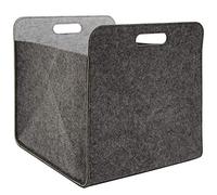 DuneDesign Scatola di Feltro 33x33x38 cm Cesto Borsa per Scaffali Ikea Kallax Grigio