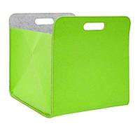 DuneDesign Scatola di Feltro 33x33x38 cm Cesto Borsa per Scaffali Ikea Kallax Verde