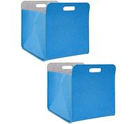 DuneDesign - Set di 2 scatole pieghevoli in feltro, 33 x 33 x 38 cm