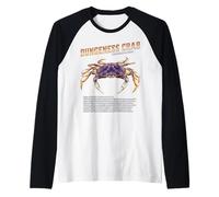 Dungeness Crab Metacarcinus Magister Maglia con Maniche Raglan