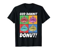 Dungeon Crawler Carl God Damnit Donut Cat Pop Art Book Maglietta