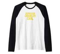 Dungeon Crawler Carl Yellow Text DCC Series Logo Sci-Fi Book Maglia con Maniche Raglan