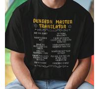 DUNGEON MASTER TRANSLATOR ARE YOU SURE WHAT S YOUR AC MAKE AN INTELLIGENCE CHECK Divertente Maglietta Uomo Idea Regalo Creativo Moda Estiva Tee Casual Gioco Nerd Esclusivo Offerta Speciale Promo Scont