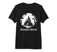 Dungeon Synth Castle Medieval Gothic Dark Ambient Electronic Maglietta Premium