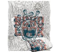 DUNGEONS AND DRAGONS, copriletto in stile retrò Beholder, setoso al tatto, super morbido, 152 x 127 cm