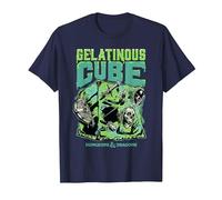 Dungeons & Dragons Acid Gelatinous Cube Maglietta, Uomo, Navy, 3XL