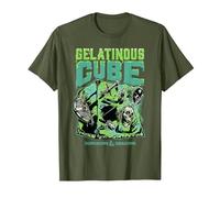 Dungeons & Dragons Acid Gelatinous Cube Maglietta, Uomo, Oliva, 3XL