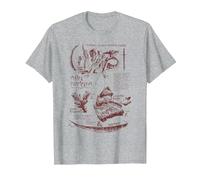 Dungeons & Dragons Anatomy Chart for Rust Monster Maglietta, Uomo, Grigio Melange, L