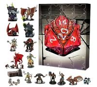 Dungeons Dragons Avvento Calendari 2025 | Calendario Del Conto Alla Rovescia Natale 24 Giorni Dragon 2025 | 2d Dungeons Ornaments Calendar Avvent | Draghi Divertenti Figure Decorazioni