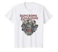 Dungeons & Dragons Beholder Die Maglietta, Bambini, Bianco, 10 Anni
