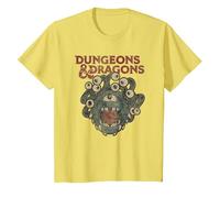 Dungeons & Dragons Beholder Die Maglietta, Bambini, Limone, 6 Anni