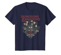 Dungeons & Dragons Beholder Die Maglietta, Bambini, Navy, 10 Anni