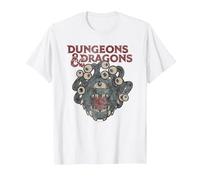 Dungeons & Dragons Beholder Die Maglietta, Uomo, Bianco, 5XL