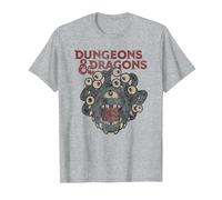 Dungeons & Dragons Beholder Die Maglietta, Uomo, Grigio Melange, 3XL
