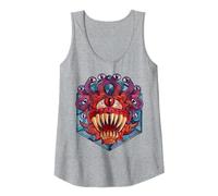 Dungeons & Dragons Beholder Stained Glass Canotta, Donna, Grigio Melange, S