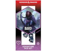 Dungeons & Dragons: D&D Adventure Dice: Bard - Blu & Nero - Set di fustelle per giochi di ruolo, 14 pezzi, simboli di classe, collezionabili, accessori per giochi di ruolo, dadi Sirius