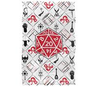 Dungeons & Dragons D20 Pattern Coperta super morbida al tatto setoso - 91 x 147 cm