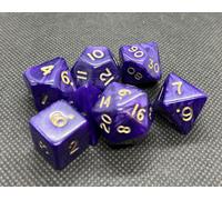 DUNGEONS & DRAGONS~DADI~7X~PURPLE & GOLD