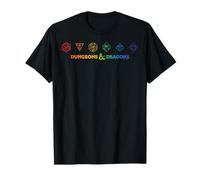Dungeons & Dragons Dice Rainbow Gradient Maglietta